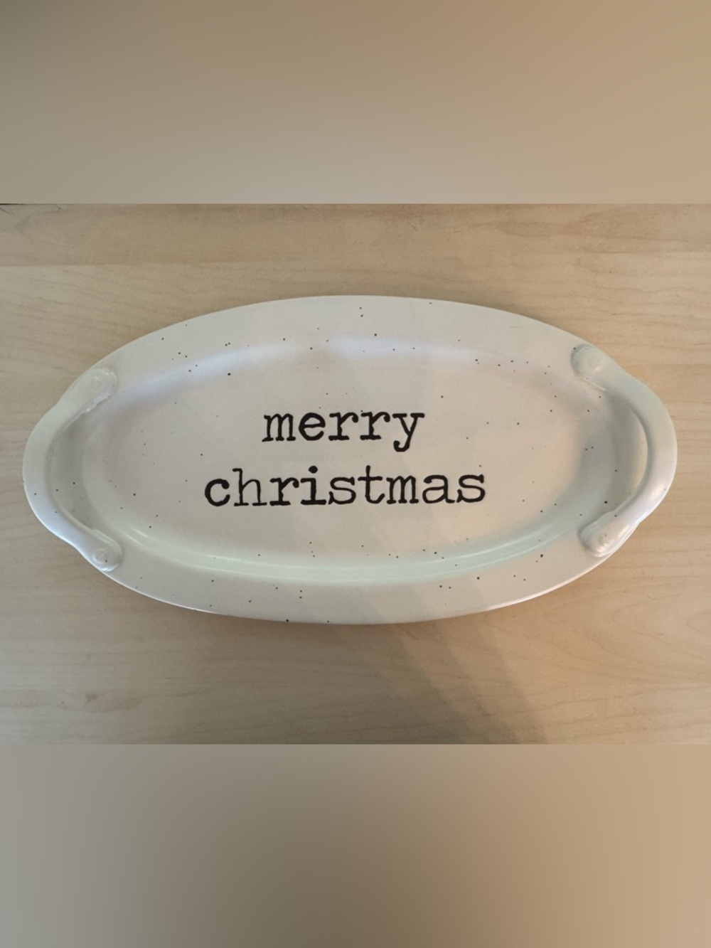 Threshold White 'Merry Christmas' Oval Serving Platter